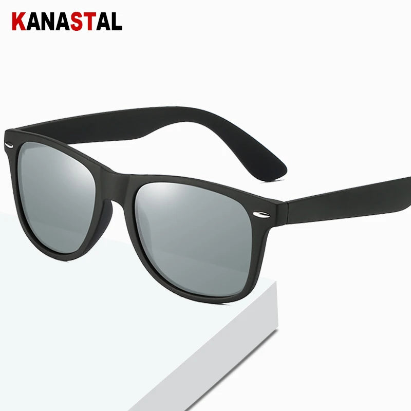 KANASTAL Polarized Sunglasses Men Women Brand Design Driving Square Frame Sun Glasses Male Classic Gafas De Sol UV400