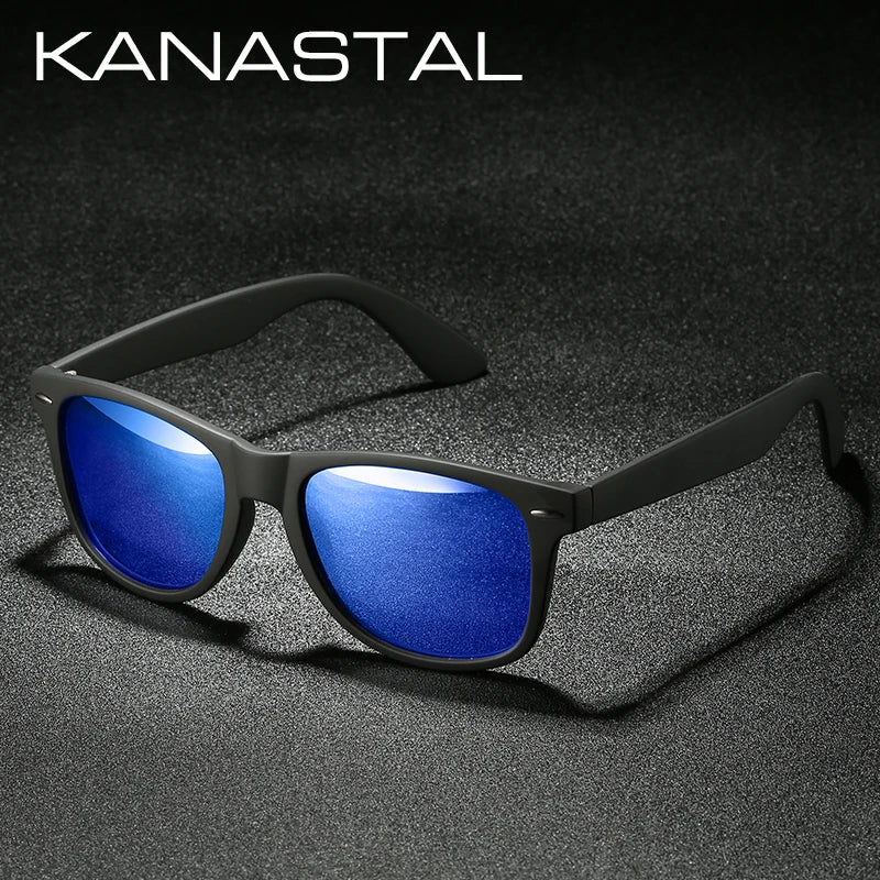 KANASTAL Polarized Sunglasses Men Women Brand Design Driving Square Frame Sun Glasses Male Classic Gafas De Sol UV400