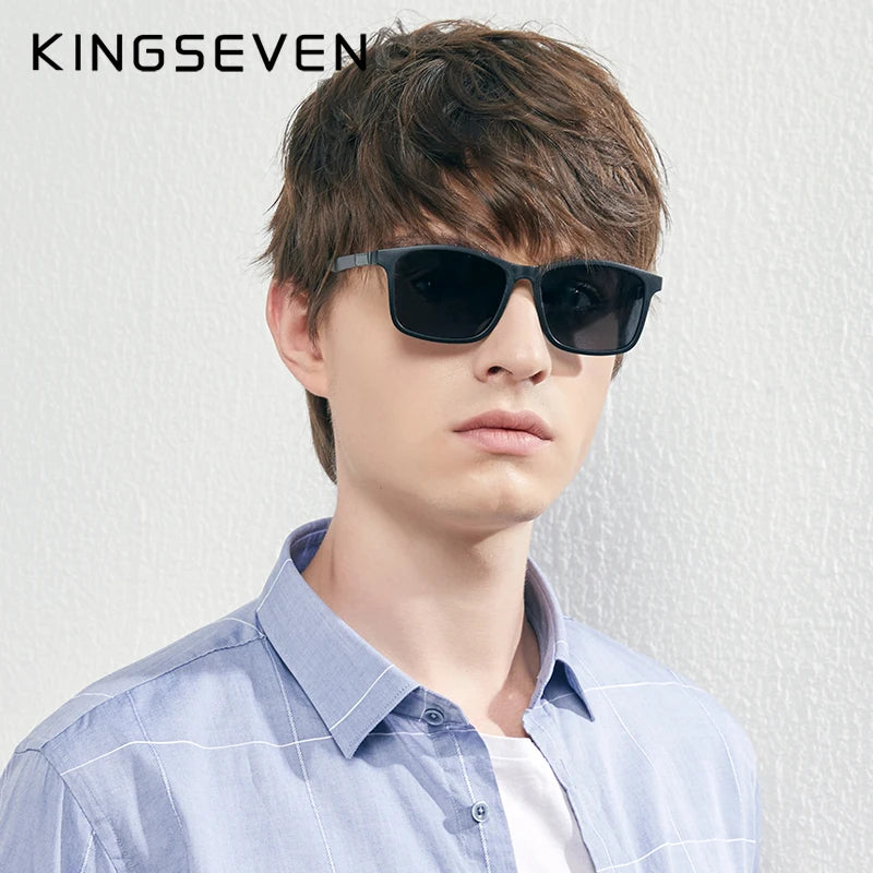 KINGSEVEN 2023 New Ultra Light TR90 Sunglasses Men Polarized Cat.3 UV400 TAC Lens Driving Sun Glasses Women Casual Eyewear