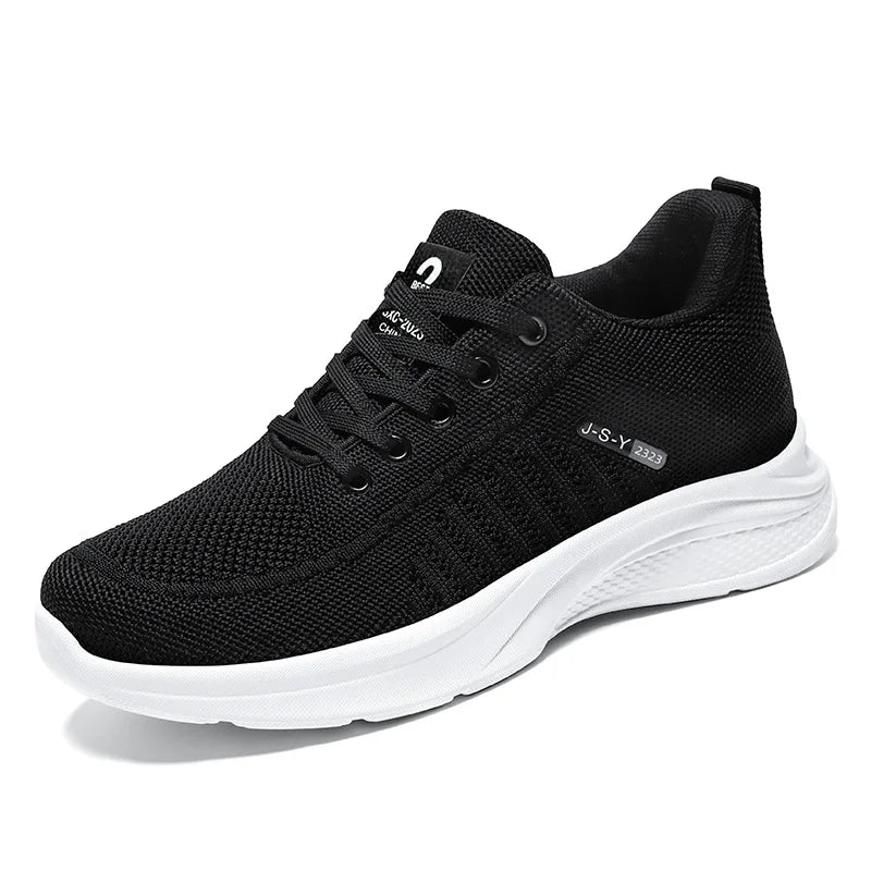 Men's shoes spring new trend men's shoes breathable lace-up running shoes Korean version of light casual walking shoes