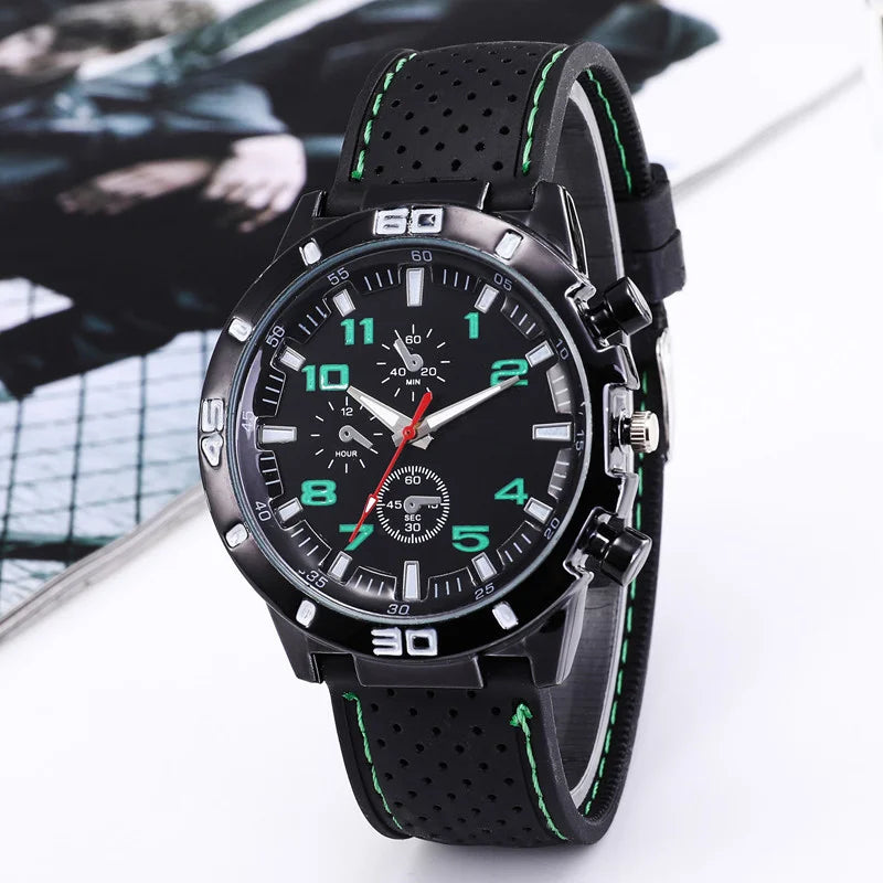 Hot Sale Men's Watches Fashion Black Silicone Sport Watches Men Casual Quartz Wristwatches Male Clock Montre Homme Reloj Hombre