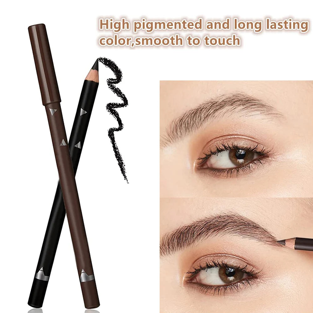 6/12Pcs Eye Brow Pencil Waterproof Professional Women Eye Makeup Pen Easy Color Natural Black Brown Cosmetic Beauty Eyebrow Tool