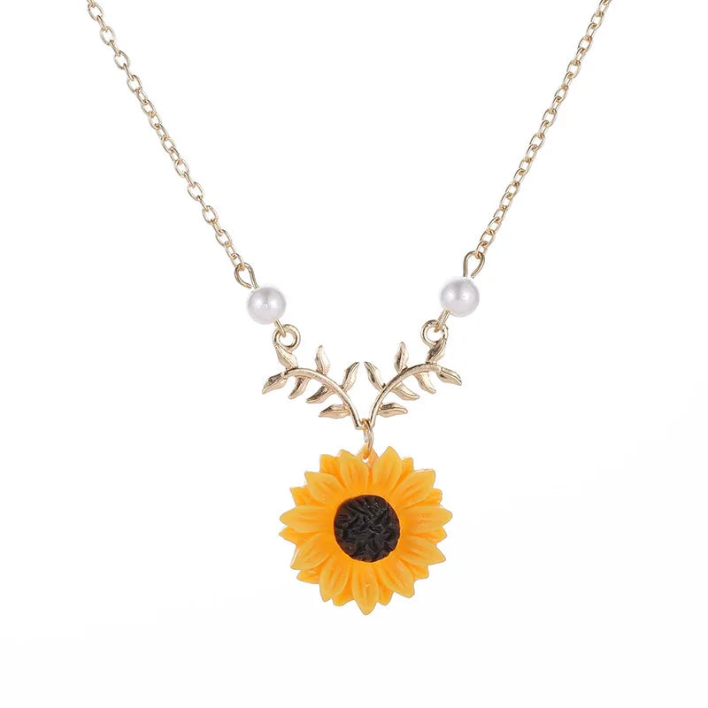 Sunflower Pendant Necklace