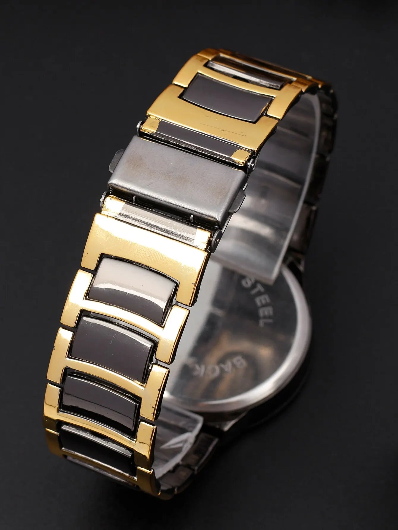 3PCs Fashion Steel Band Quartz Watch with Bracelet Set