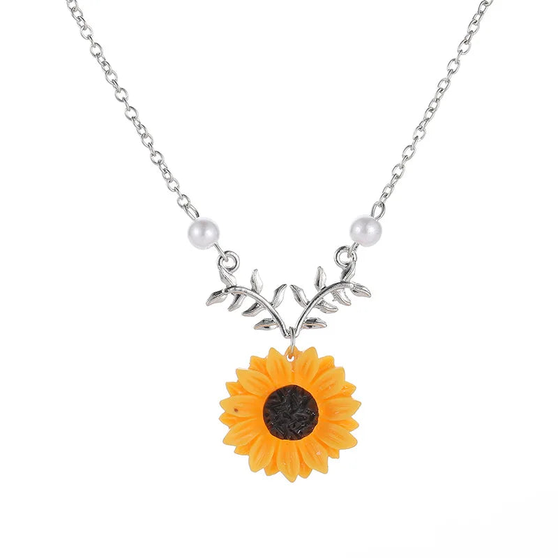 Sunflower Pendant Necklace