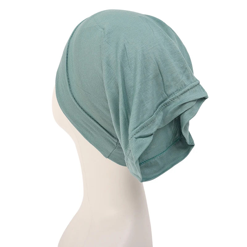 Fashion Muslim Hijab Caps Solid Underscarf Women Veil Modal Cotton Hijab Muslim Scarf Turbans Head  Women's Hijabs Hat Islamic