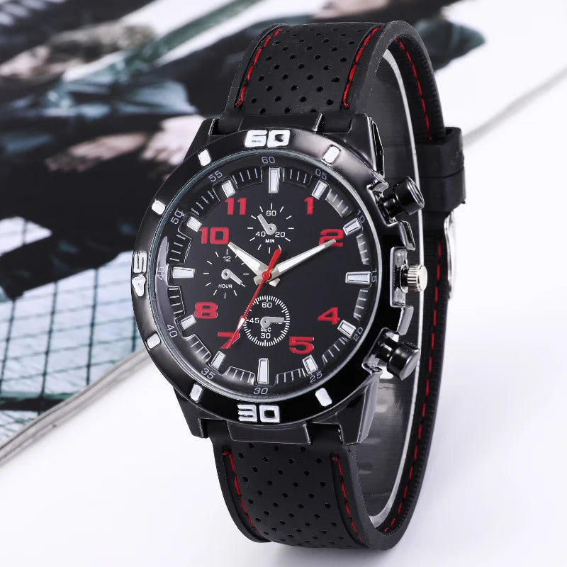 Hot Sale Men's Watches Fashion Black Silicone Sport Watches Men Casual Quartz Wristwatches Male Clock Montre Homme Reloj Hombre