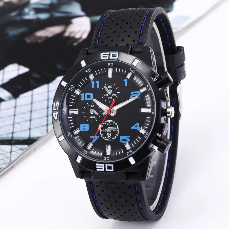 Hot Sale Men's Watches Fashion Black Silicone Sport Watches Men Casual Quartz Wristwatches Male Clock Montre Homme Reloj Hombre