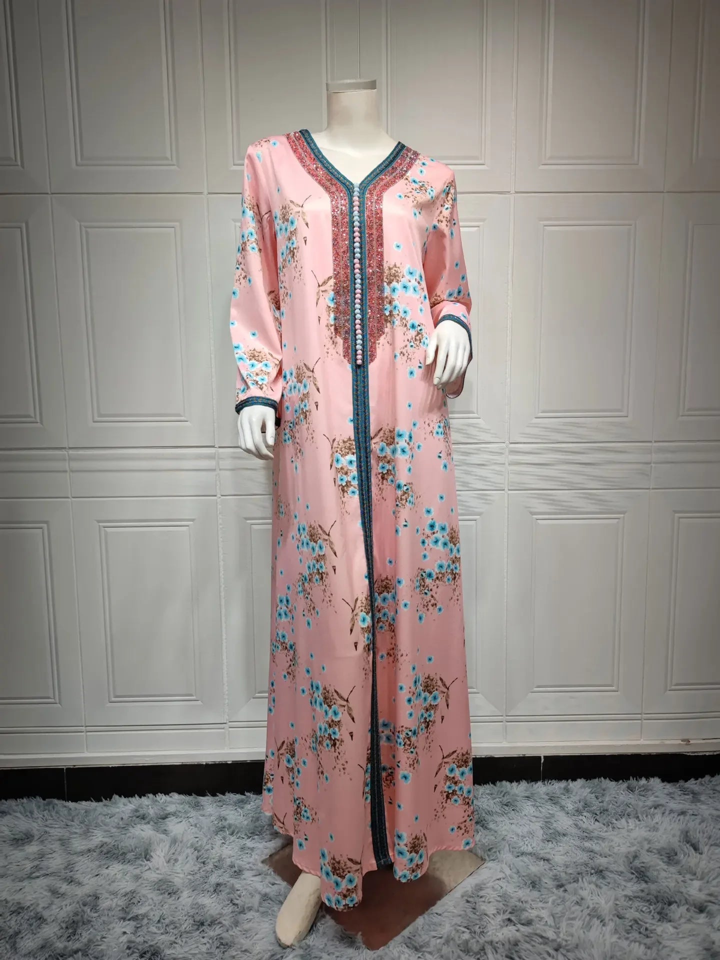 Orchid Bloom Abaya Set