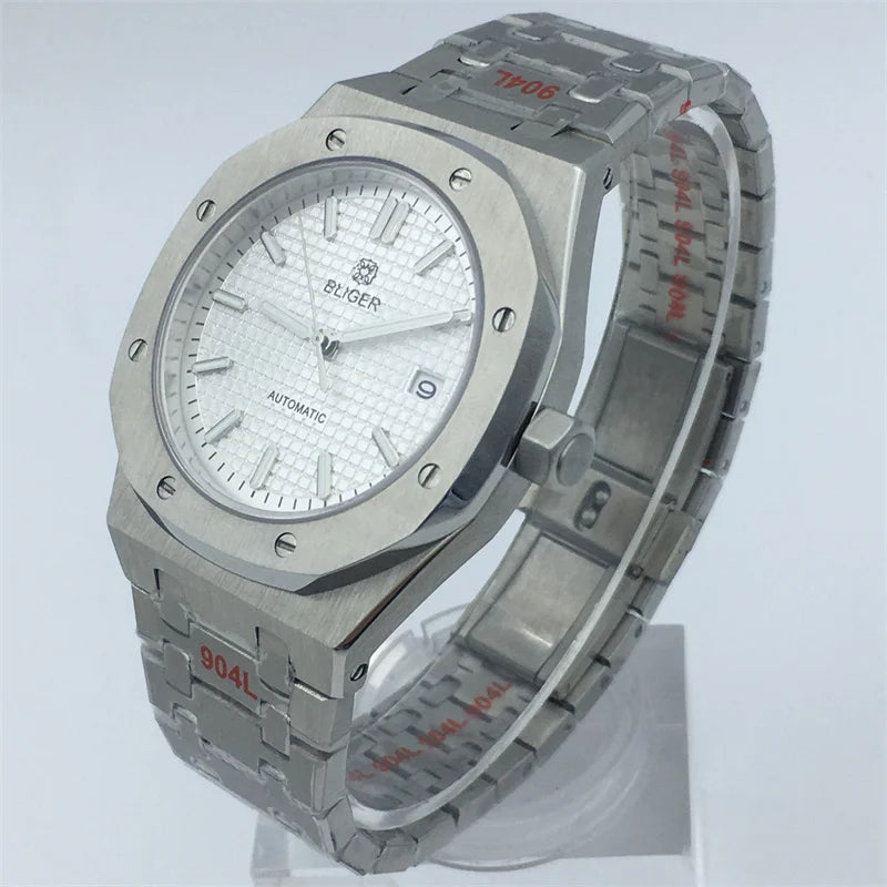 BLIGER 41mm Men's Mechanical Watch Multi-color Stainless steel case with sapphire glass NH35 NH36 PT5000 automatic movement