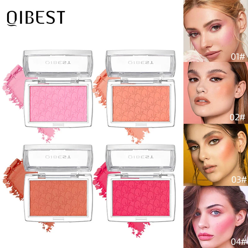 Glow Pressed Blush Matte Natural Cheek Tint Brighten Face Waterproof Face Contouring Cosmetics Blush Powder Soft Female Makeup