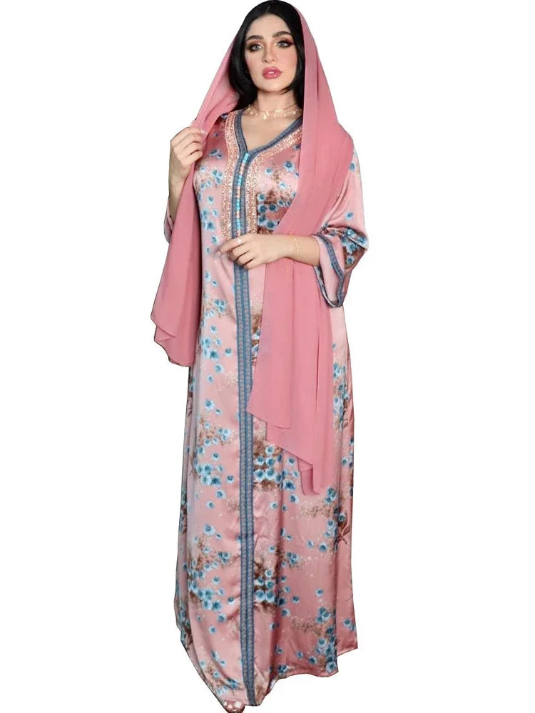 Orchid Bloom Abaya Set