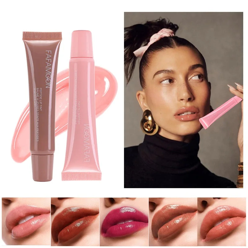 NEW 5-color Glossy Lip Balm Hydrating Lip Balm Tinted Lightening Lip Lines Moisturizing Fruity Makeup Liquid Lip Care Cosmetics