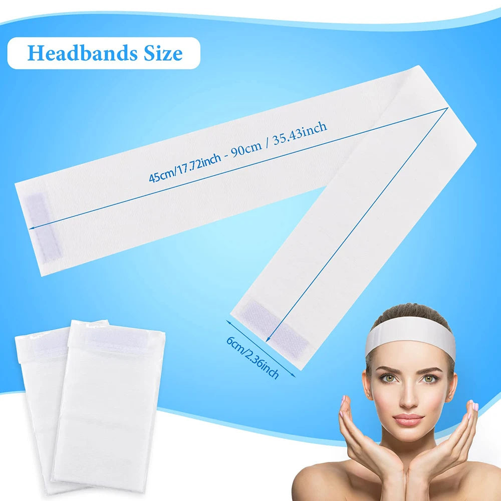 50/100PCS ProSpa Disposable Headbands