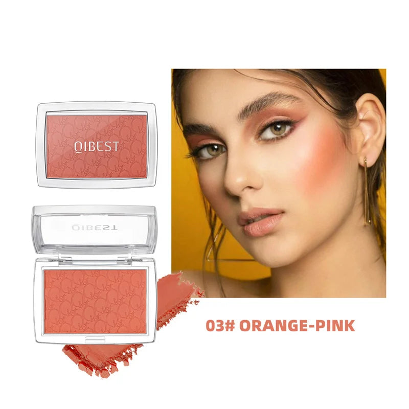 Glow Pressed Blush Matte Natural Cheek Tint Brighten Face Waterproof Face Contouring Cosmetics Blush Powder Soft Female Makeup