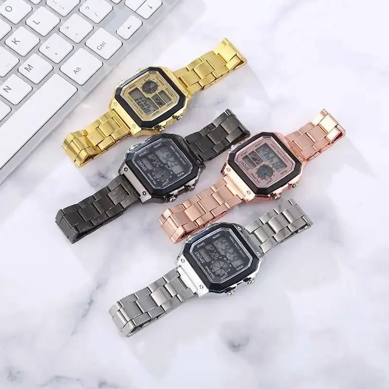 Luxury Brand Watch Men Sport Digital Watches Business Waterproof Watch Stainless Steel Wristwatches Male Clock Relogio Masculino