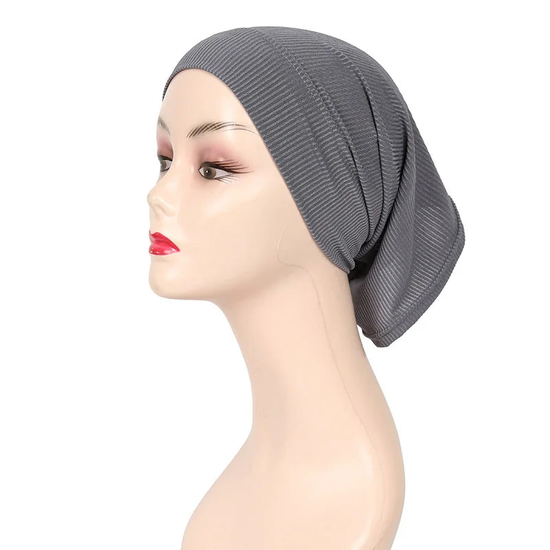 Fashion Muslim Hijab Caps Solid Underscarf Women Veil Modal Cotton Hijab Muslim Scarf Turbans Head  Women's Hijabs Hat Islamic