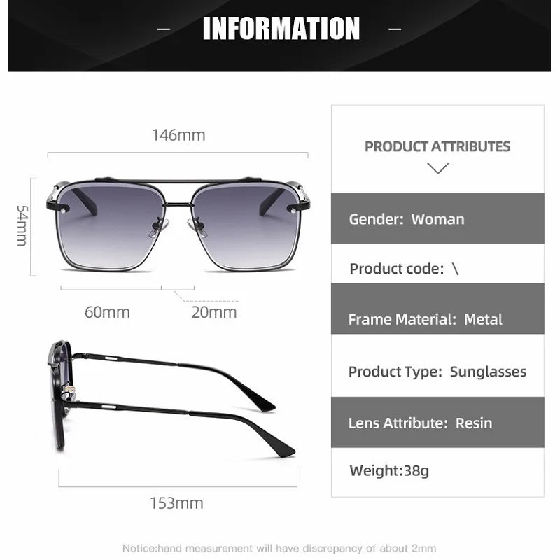 Square Sunglasses Men Metail Frame Glasses Resin Lens Male Sun Glasses Driving Travel Outdoor Eyewears Oculos De Sol UV400